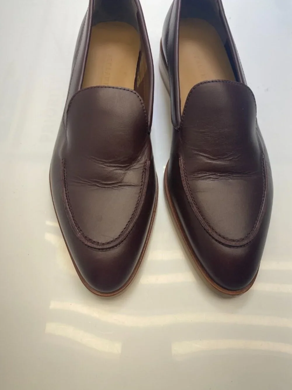 Everlane Women's Modern Leather Burgundy Loafer Sz 7.5